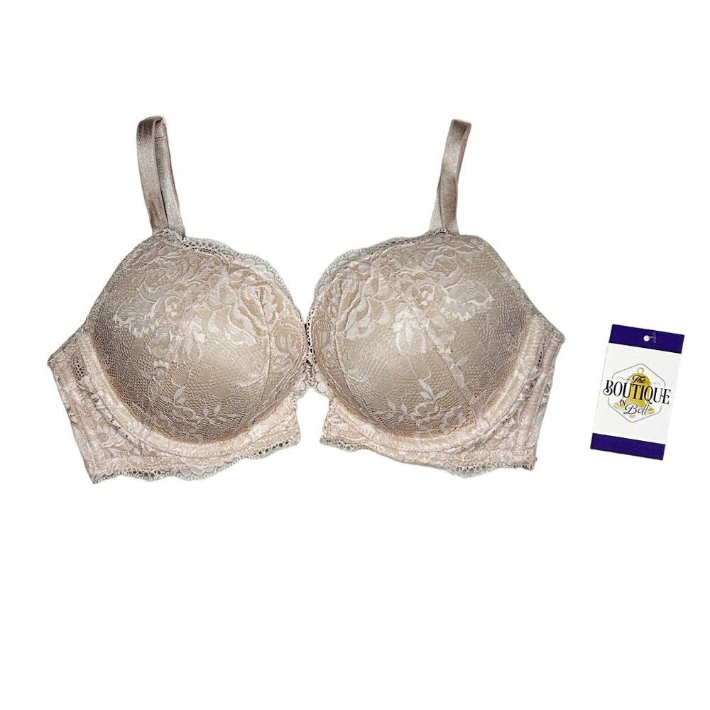 Victoria's Secret 34D Push Up Bra Nude Lace Adjustable Strap Underwire Lined